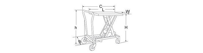 重型腳踏式升降平臺(tái)車