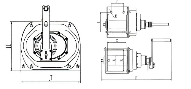 重物手搖絞盤(pán)尺寸圖